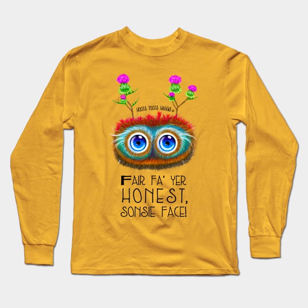 Scottish Haggis, Sonsie Face Long Sleeve T-Shirt by brodyquixote